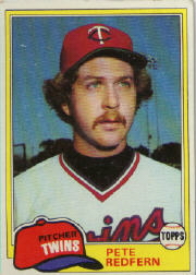 1981 Topps Baseball Cards      714     Pete Redfern